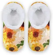 [Caihoyu] Kids Girls Boys Closed Back House Slippers Fuzzy Fleece Anti-Skid Sole Travel Slippers Hotel Travel Bedroom Airplane Party