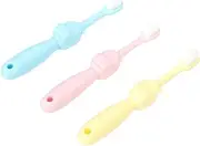 Beavorty Baby Teething Toothbrush 3pcs Cartoon Kids Tooth Brush Set Soft Bristles