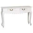 STEWART MKII SOFA TABLE CONSOLE TABLE HALL TABLE MAHOGANY 2-DRAWERS WHITE