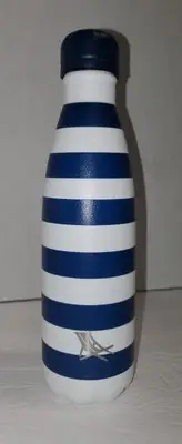 Chillys BottleCabana Whitsunday●Blue&White Stripe●Stays Cold 24Hours&Hot12●New