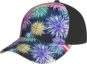 [EdWal] Patriotic 4th of July American Flag Print Fashion Hat Adjustable Baseball Cap Dad Hat Quick Dry Mesh Back Ball Caps for Men Women Black, Black, One size