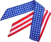 [Generic] Headwrap Sports Headband Men's Women's Workout Headband Non-Slip Breatheable American Flag Pattern Running Tennis Gym Outdoor