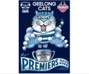 Geelong Cats 2022 Premiers Premiership AFL Grand Final Sticker Caricature