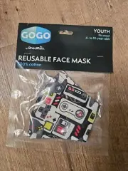GoGo Reusable Face Mask by Shedrain VIDEO GAMES Facemask YOUTH SIZE Washable