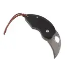 Artistic Damascus Steel Mini Folding Knife with Stylish Wood Handle