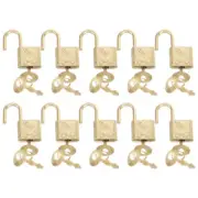 10 Pcs Zinc Alloy Padlock Padlocks for Travelling Baggage Small Rustproof Mini