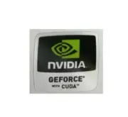 1 pcs Sticker for NVIDIA GEFORCE with CUDA Label Logo Decal Badge 18mm x 18mm