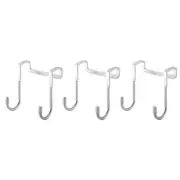 3 Pcs Bedside Cabinet Hook over Door and Coat Hanger Metal Hooks