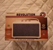 NEW Bluetooth Throwback Revolution Wireless Speaker FM Radio, Vintage Retro look