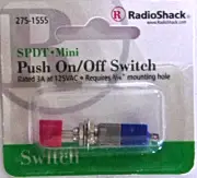 Radio Shack #275-155 SPDT Mini Push On/Off Switch NEW