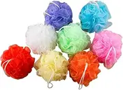 Healvian 16 Pack Bath Ball Mesh Nets Soft Comfortable Bath Scrubber Shower Ball Lanyard for Exfoliating Cleaning