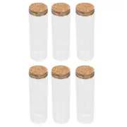 6 Pcs Glass Bottle Corked Bottles Breakable Prop Mini Wish Travel