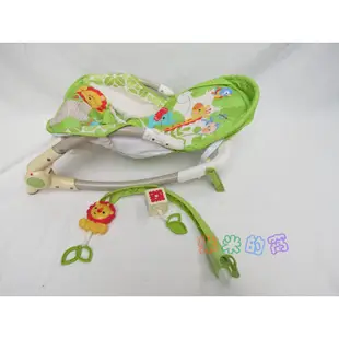 @米米的窩@玩具租賃 Fisher-Price 費雪 熱帶雨林好朋友可攜式兩用安撫躺椅  安撫搖椅   [二手出售品]