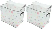 Large Capacity Quilt Storage Bag 2pcs Zipper Easy to Open Close Home Organization for Moving