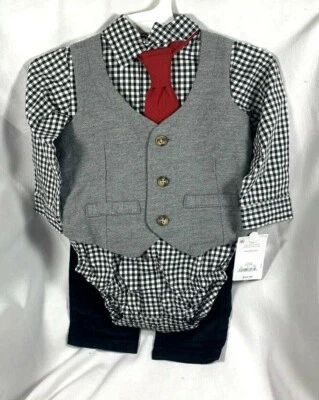 NEW CARTER'S JUST ONE YOU HOLIDAY SPECIAL OCCASION 4P OUTFIT 12 MONTHS