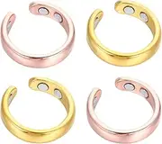 BUTIFULSIC 16 Pcs Magnetic Therapy Ring Lymph Magnet Fingers Thumb Mens Ring Adjustable Rings for Women Expandable Toe Adjustable Rings for Mens Adjustable Rings Generic Ring Alloy