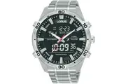 Lorus RW651AX9 Black Dial Silver Stainless Steel Unisex Watch