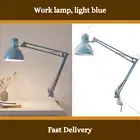 New TERTIAL Work Lamp Blue Adjustable Arm Flexible Effective Reading Light UK