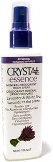 Crystal Essence Crystal Deodorant Essence Spray 4Oz Lavender & White Tea (6 Pack)