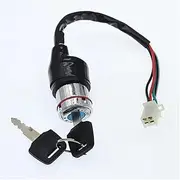 Ignition Switch Universal 4 Wire Pin ATV Motorcycle Ignition Switch Keys On-Off Go Kart ATVs Quad Dirt Bike Scooter Moped Ignition Lock Motorcycle Ignition Switch Lock