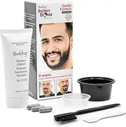 Barbers Choice 3 Application Men's Beard and Mustache Color Kit Natural Black