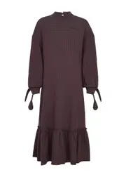 Ymc Rushmore Gingham Seersucker Midi Dress - Burgundy - S (UK8-10 / S) S (UK8-10 / S)