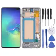 Wigento For Samsung Galaxy S10+ Plus SM-G975 Display Full TFT LCD with Frame Black Unit Touch Spare Part Repair (Without Fingerprint)