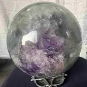 6.8KG Natural Fluorite Quartz Sphere Crystal Energy Ball Reiki Healing Decor