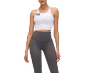 P.O.S.E White Energise Gym Sport Bra/Crop Top medium