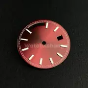 29mm Red Watch Dial w/Green Luminous Replacement for Seagull ST16 Movement Part