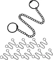 10pcs Silver Stainless Steel Chain Plant Hanger Long Link Chain Hanging Chain with Hooks Chains for Pants