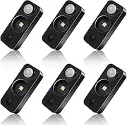 NIEGNOWOO LED Motion Sensor Puck Lights, Rechargeable Cabinet Lights, Stick on Wireless LED Night Light for Closet, Drawer, Shelf, Under Cabinet, Daylight White 6Pack, USB Charging Cord Included