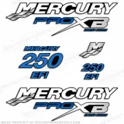 Fits Mercury 250hp Pro XB Limited Edition Outboard Engine Decal Kit Decals BLUE