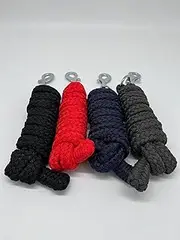 Ruggles Lead Rope for Horse Pony Donkey Livestock Tie Rope, Soft strong Polypropylene - Length 2m (Black)