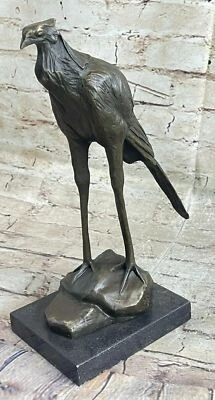 Bronze Sculpture, Hand Made Statue REMBRANDT BUGATTI STORK EXOTIC Figure