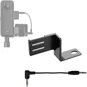 YYRCVRA Invisible Mic Cold Shoe Compatible with Insta360 X5/X4 Mic Adapter Mount Bracket External Microphone Holder with Audio Cable Compatible for Insta360 X5/X4 Accessories