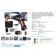 Electric Pressure Washer Cordless Battery Powered