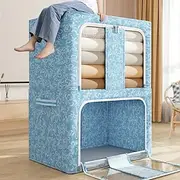 Large Capacity Clear Storage Box, Foldable Blanket Comforters Quilt Packing Cube, Portable Storage Bin Basket For Moving Bedroom
