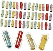 PRETYZOOM 50Pcs Clear Mini Wishing Bottles Capsule Message Bottles for Friendship Love Party Favors for Decorations Personal Notes