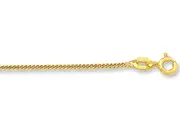 9kt Yellow Gold Silver Infused Curb Necklace 50cm