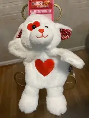 Multipet Wrinkles Wrinkleez Valentine Bear 15” Dog Toy Clinkers & Squeaker