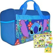 [Disney] Lilo and Stitch Duffle Bag Set for Kids - 4 Pc Bundle with Stitch Luggage Carry On Suitcase Bag, Lilo and Stitch Stickers, Tattoos, and More | Stitch Travel Activity Set, Stitch Luggage, Stitch Duffle