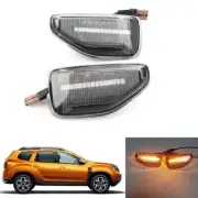 2x LED Dynamic Side Marker Turn Signal Light For Dacia Logan Sandero For Renault