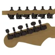 NEW Hipshot VINTAGE GUITAR TUNER 6 INLINE GRIP-LOCK™ CLOSED BLACK 6K1VEL0B