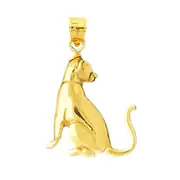 14K Gold 16MM Cat Charm