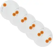 [CORELLE] J110-ORMCP-1934 Large Plates, Set of 5, Break-Resistant, Lightweight, Microwave Safe, Oven Safe, Dishwasher Safe, Orange Margaret
