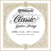 D'Addario J3004 Rectified Classical Guitar Single String, Normal Tension, Fourth String