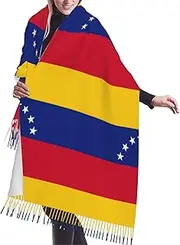 [DRTGEDS] Flag Of Venezuela Scarfs For Women Fall Winter Scarves Pashmina Shawls And Wraps For All Season Christmas Gift