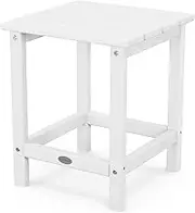 POLYWOOD ECT18WH Long Island 18" Side Table, White