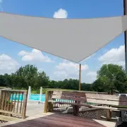 6' x 6' x 6' Sun Shade Sail Triangle Outdoor Canopy Cover UV Block for Backya...
